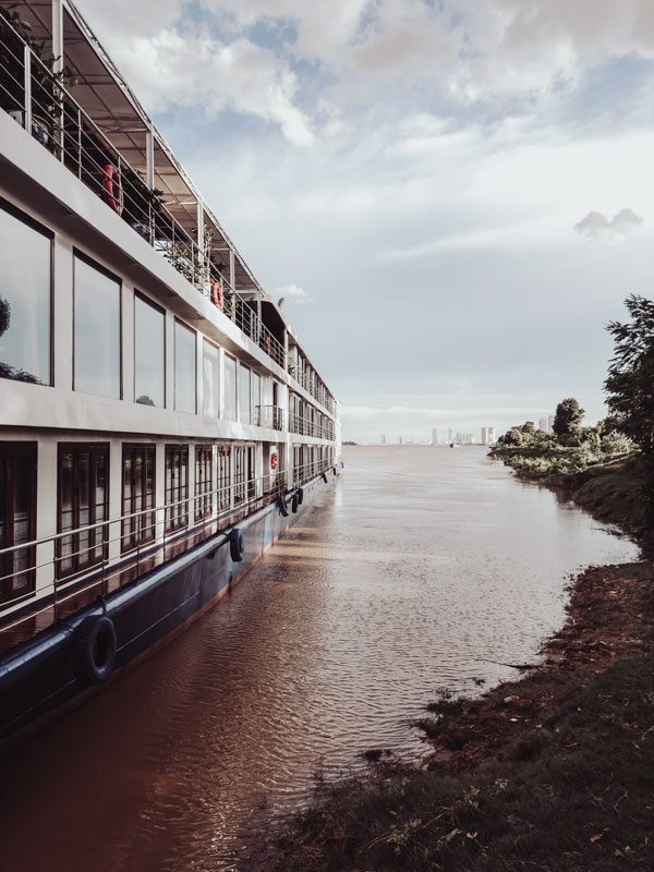 AmaDara sailing across the Mekong
