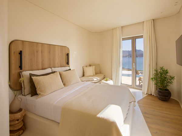 a look inside the Cabana Seaview Suite, White Pebble Suites, Milos, Greece