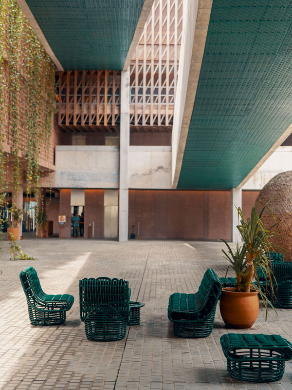 the outdoor architectural details at Desa Potato Head in Seminyak