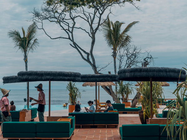 the beach club at Desa Potato Head Bali