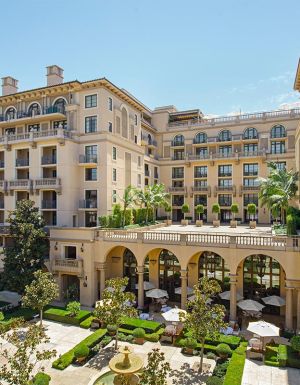 exterior of Maybourne Beverly Hills