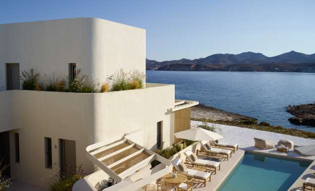 the outdoor pool at White Pebble Suites, Milos, Greece