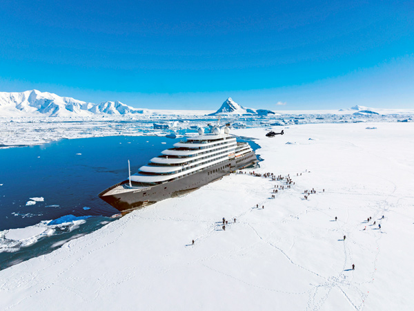 the Scenic Eclipse in Hanusse Bay, Antarctica