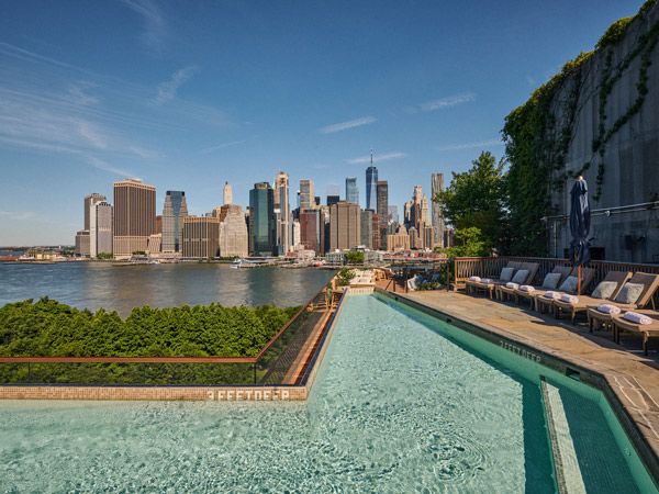 Harriet's Rooftop Pool at 1 Hotel Brooklyn Bridge