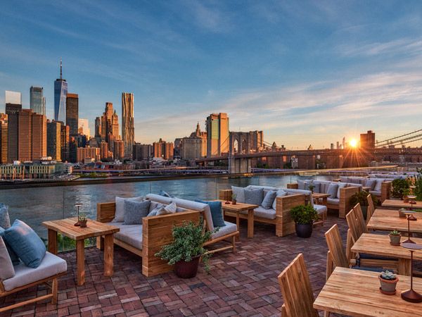 Harriets Rooftop at 1 Hotel Brooklyn Bridge views