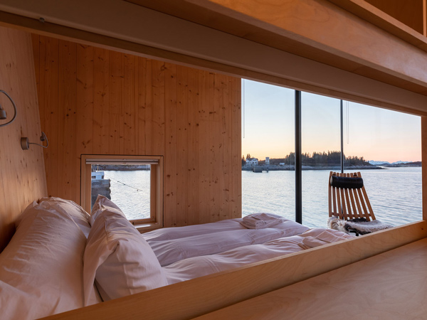 the sea cabin bedroom interior, Saltstraumen