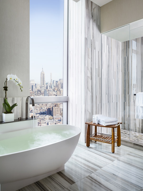 Penthouse bathtub at The Dominick Hotel NYC