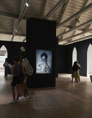Visitors exploring The Polygon Gallery in Lower Lonsdale.
