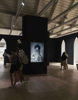 Visitors exploring The Polygon Gallery in Lower Lonsdale.