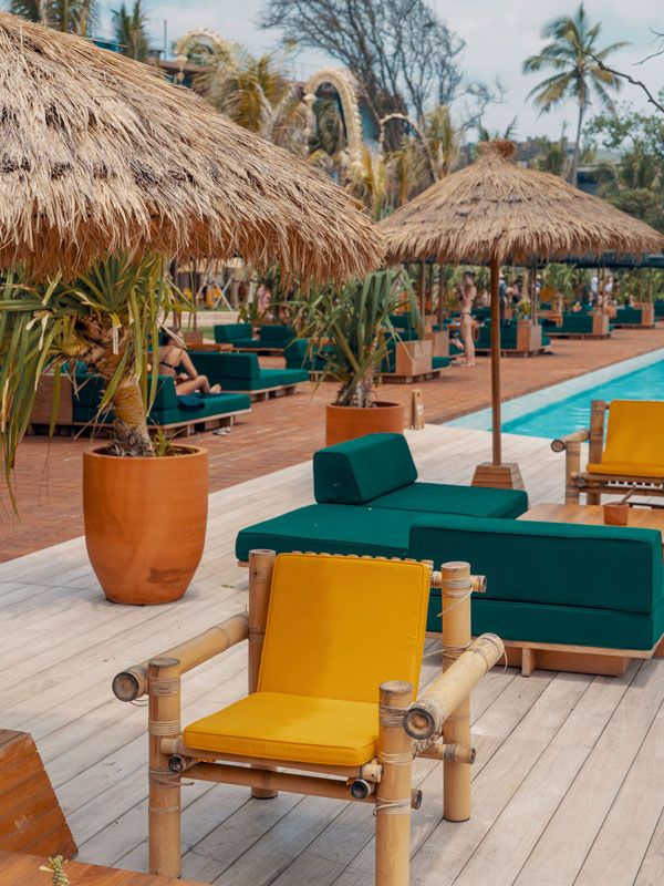 resort furniture made from repurposed materials, Desa Potato Head in Seminyak