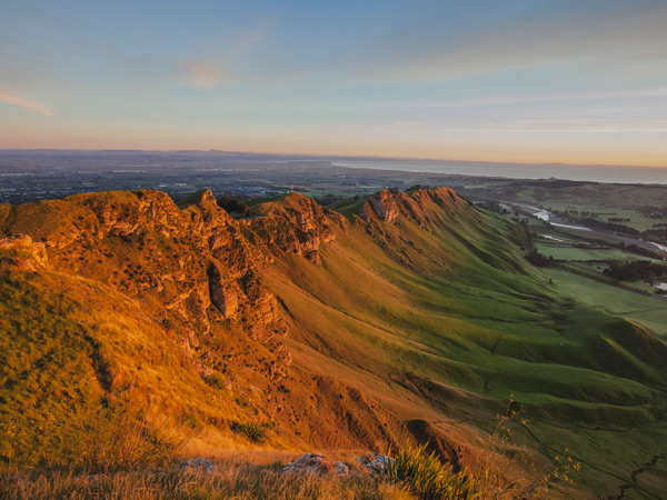 the Te Mata peak at sunrise, Hawke's Bay