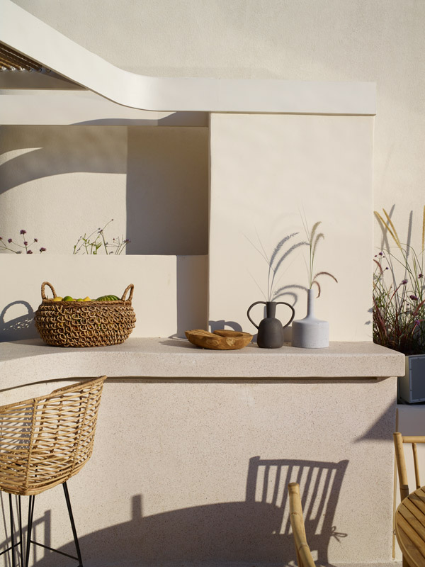 the interior details of White Pebble Suites, Milos, Greece