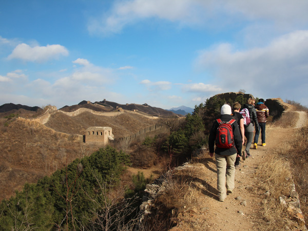 A Crooked Compass group exploring the Great Wall of China