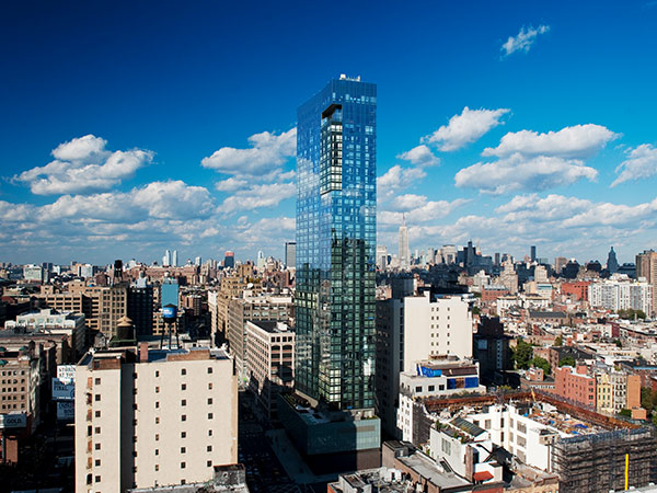 exterior of The Dominick Hotel by day