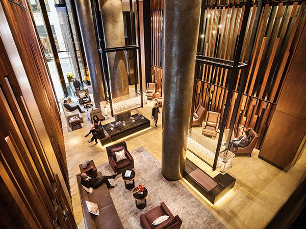 interior details of The Dominick Hotel