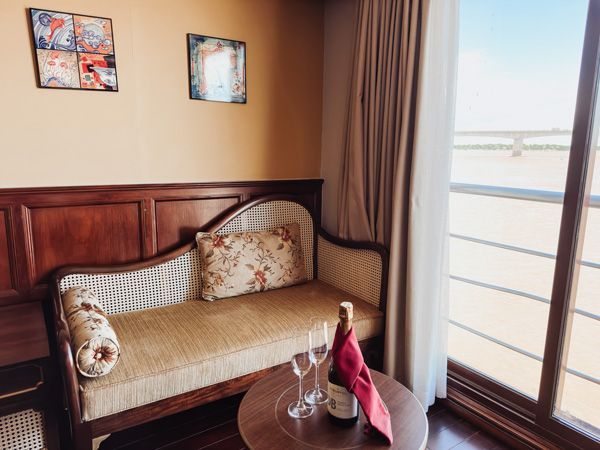 onboard the luxury Mekong river cruise