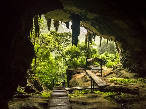 Niah Caves entrance in Malaysia
