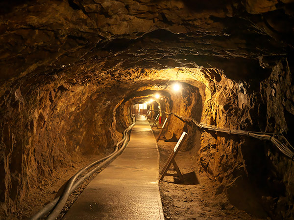 A pit in a gold mine on Sado Island
