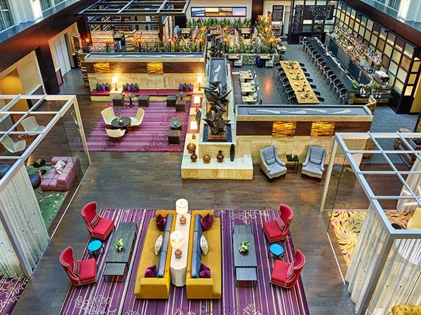 lobby of The Nines hotel