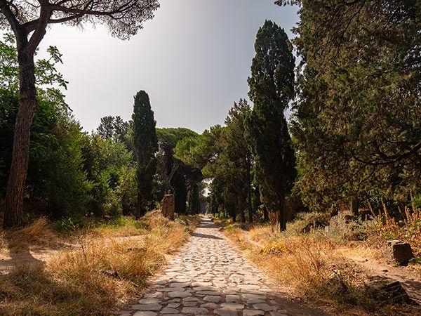 Ancient Roman road called Appian way