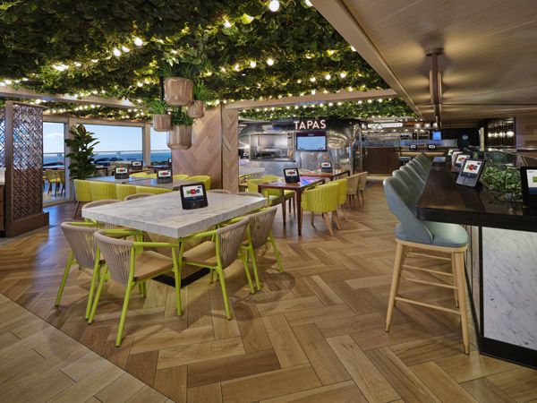 the seating area at Spanish Tapas, Indulge Food Hall, NCL Viva