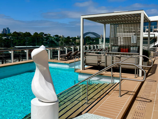 the pool deck onboard Silver Nova