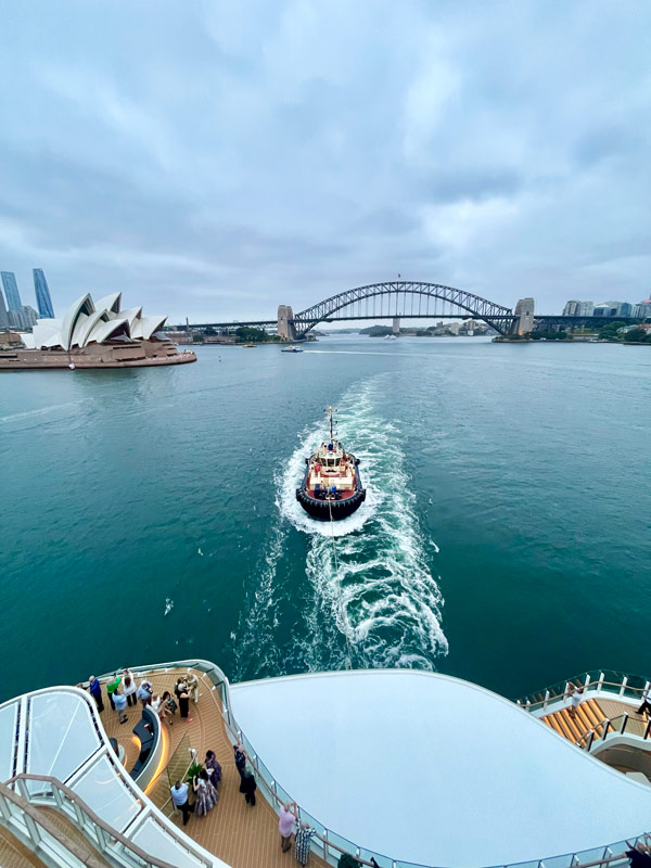 the Silver Nova sails in Sydney