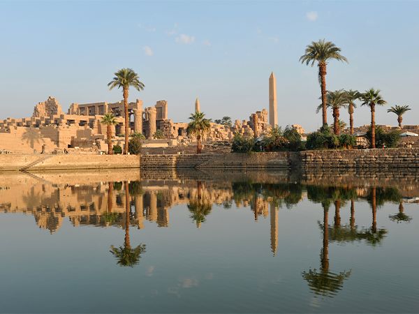 The Ancient Egyptian temple of Karnak. 