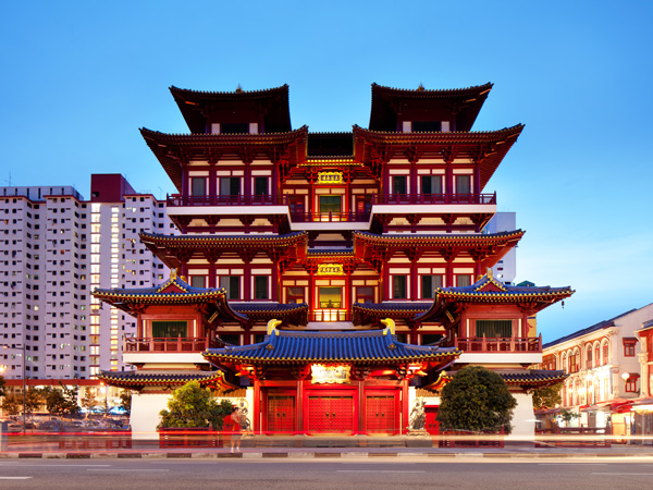 The Buddha Tooth Relic Temple in Singapore