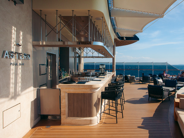 the Astern Lounge onboard EXPLORA I