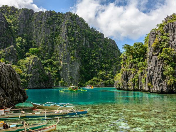 the Twin Lagoon in Coron, Philippines