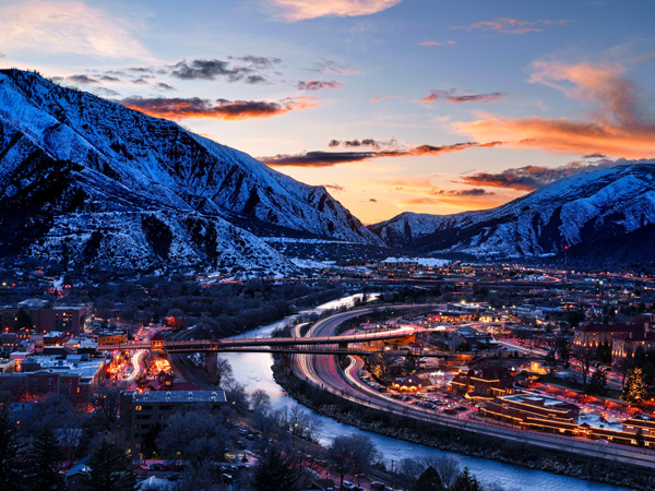 Glenwood Springs in Colorado, USA