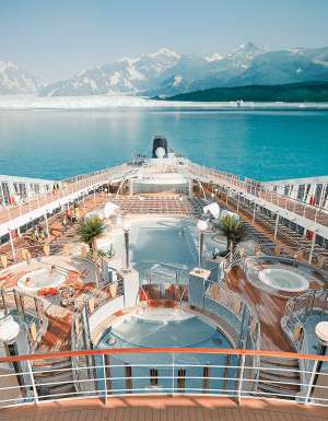 The MSC Poesia Deck offers a blend of elegance and relaxation, featuring spacious sun decks, sparkling pools, and panoramic ocean views.