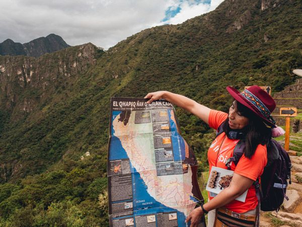 Guide Norma Caller at Machu Picchu