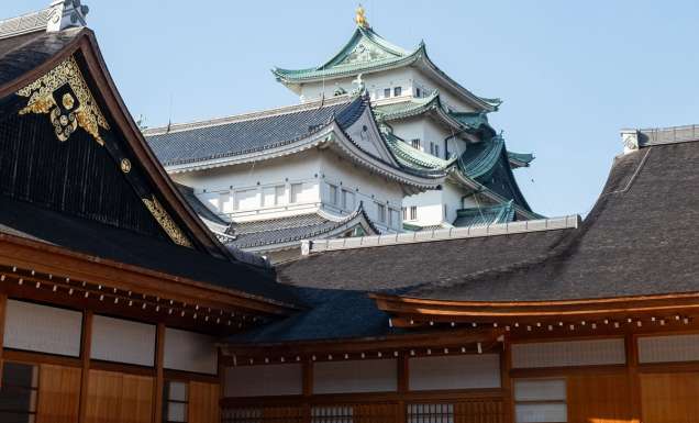 the exterior of Nagoya Castle, Japan