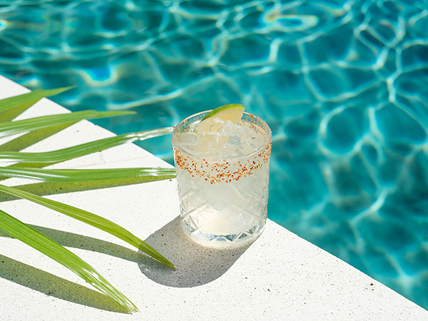 A cocktail by the resort pool of Royal Davui Island Resort.