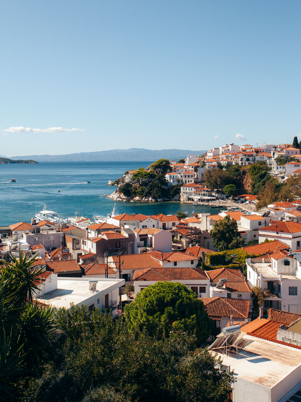 the village views of Skiathos