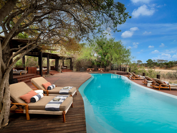 the main pool at andBeyond’s Ngala Tented Camp