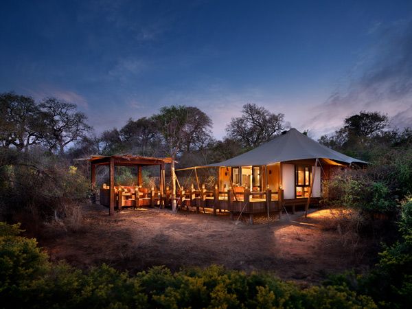 the exterior of andBeyond’s Ngala Tented Camp