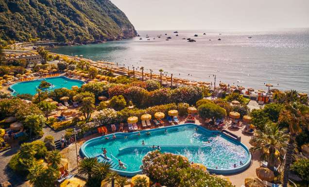 the pool view from Giardini Poseidon Terme, Sun Princess