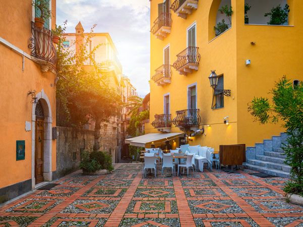 the beautiful old town of Taormina, Italy