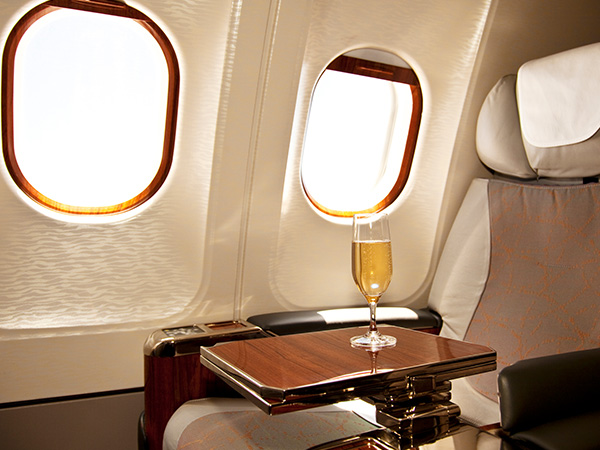 larger aircraft for higher chance of a flight upgrade