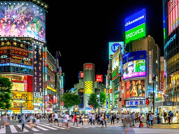 Tokyo, Japan's bright neon streets