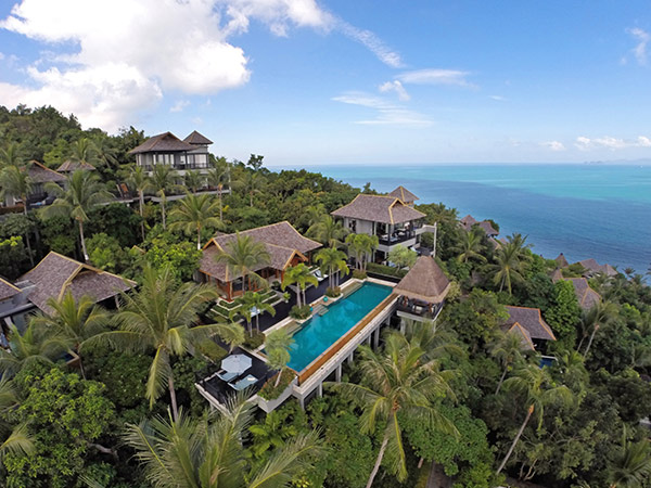 aerial view of Four Seasons Resort Koh Samui