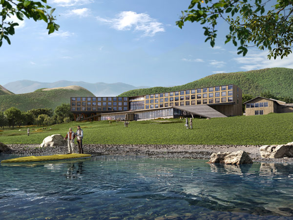 Exterior render of The Cormorant at 55 South in Puerto Williams