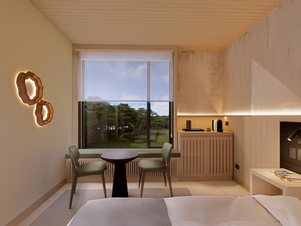 Inside a room at the new Cormorant at 55 South.