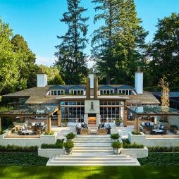 the exterior of Huka Lodge, New Zealand
