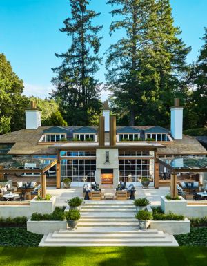 the exterior of Huka Lodge, New Zealand