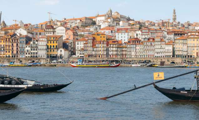 The Douro River runs through Porto.