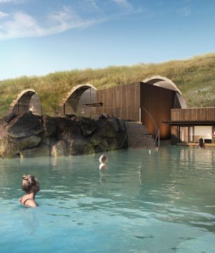 Iceland’s newest geothermal pool features its own waterfall